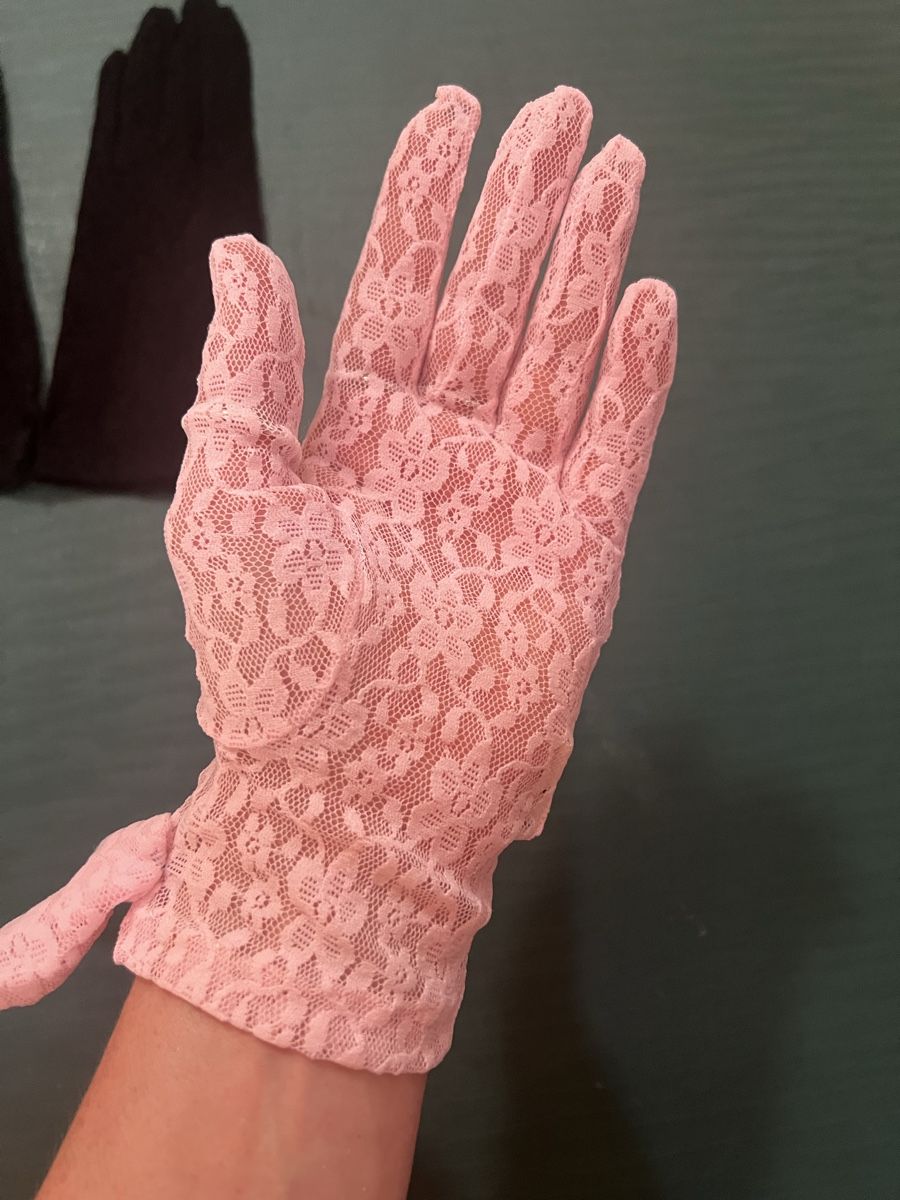 Abbigliamento: Spitzenhandschuhe weiss/ schwarz oder Rosa (1Size) – Nuovo e nell'imballaggio originale da Basel venduto da bellespirit 7