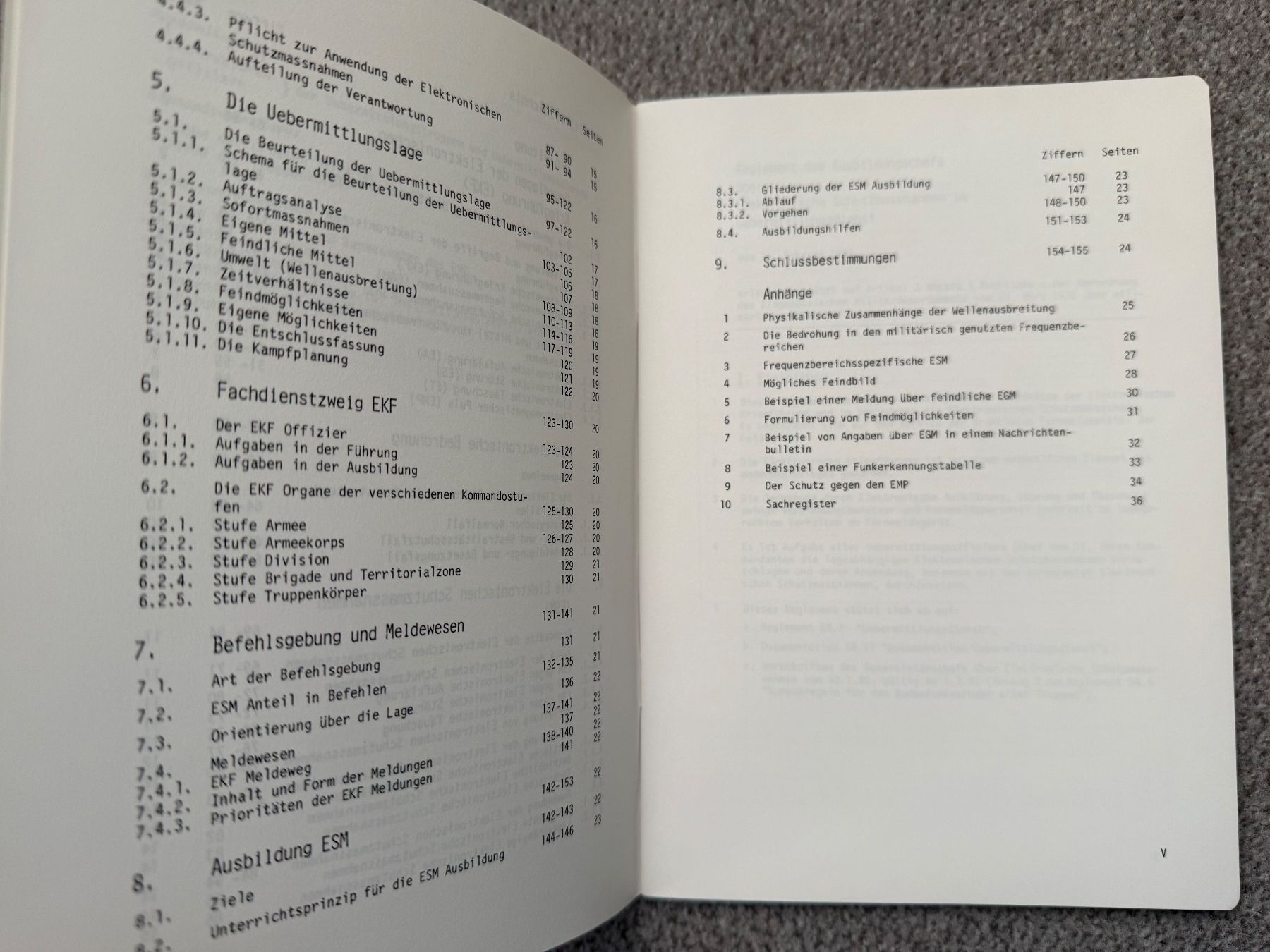 Bücher: 5 Reglemente Übermittlungstruppen - Schweizer Armee – Gebraucht aus Brütten von Hst1 5
