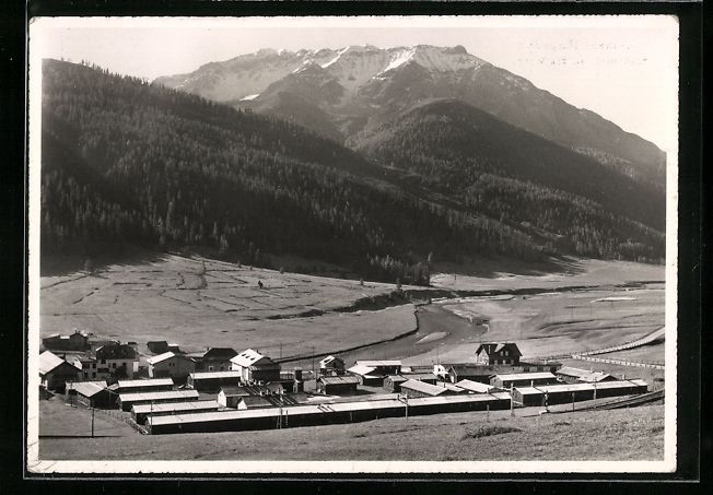 Cartoline postali: S-chanf /Engadin, Flablager mit Piz Meza – Usato da Berlin venduto da bartko-reher