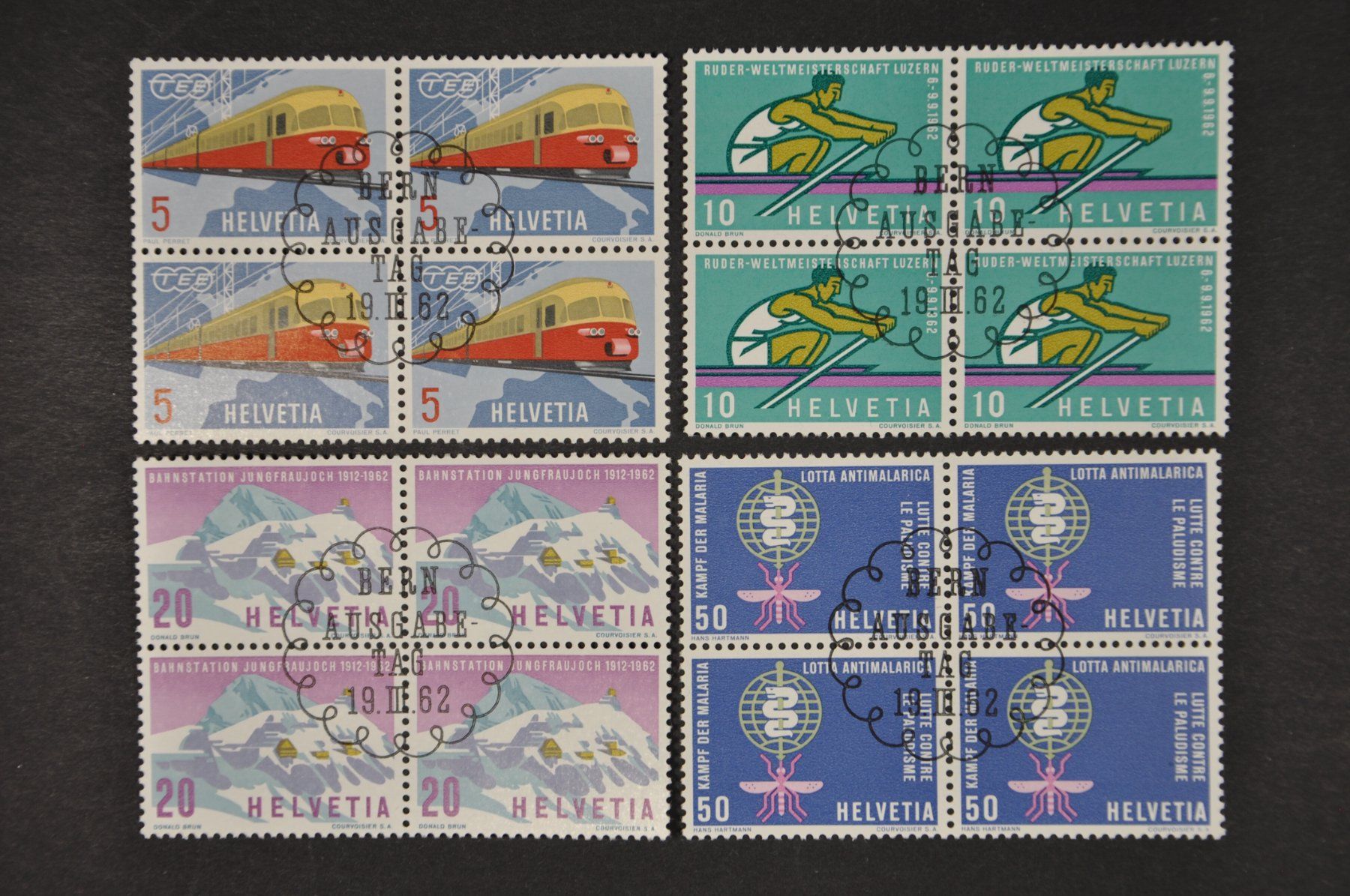 Alle Briefmarken: 1959-1963 Viererblock ET-gestempelt – Gebraucht aus Wolfhalden von Zinauktion 3