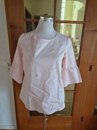 S. Oliver black Label Bluse👚, Gr. S, Rosa mit Perlen
