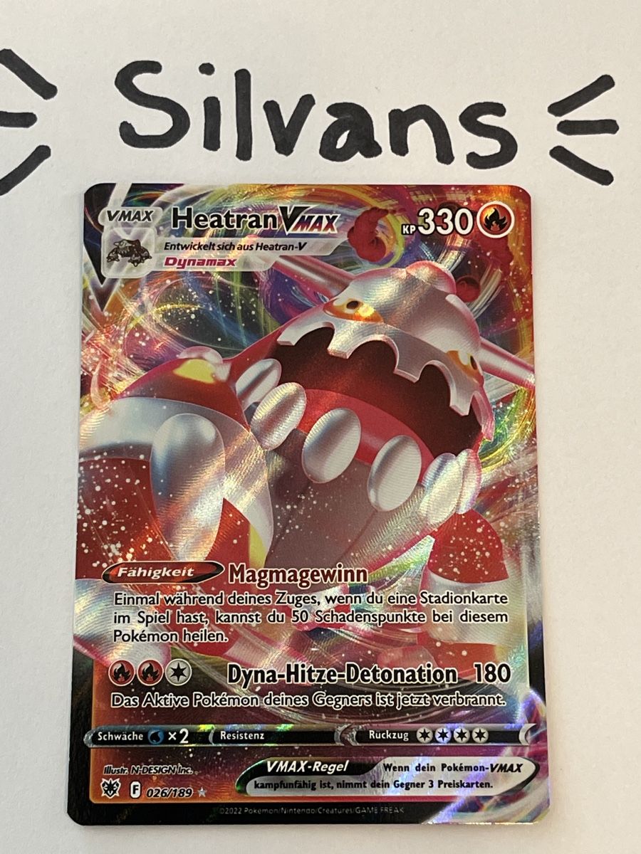 Pokémon Carte collezionabili: Heatran Vmax 026/189 Astralglanz Deutsch – Nuovo (secondo la descrizione) da Wil SG venduto da Silvans