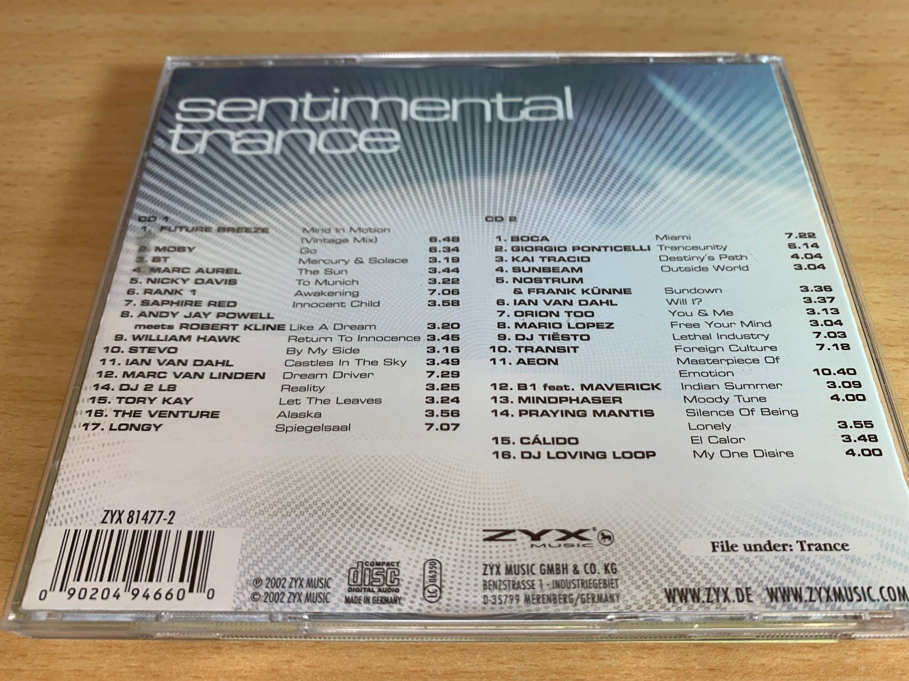 CD: Various – Sentimental Trance - 2 CD – Usato da Rikon im Tösstal venduto da Alpenmutz 1