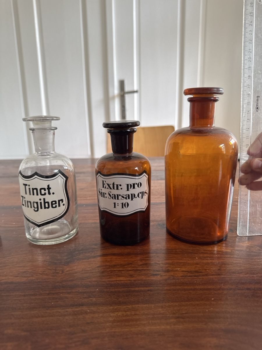 Accessori da laboratorio: 6 antike Apothekerflaschen – Usato da Zürich venduto da 2013tg 2