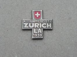 Abzeichen Brosche Landi 1939 LA 39 Sport Wettkampf Zürich ZH