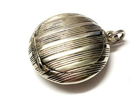 Antiker Medaillon Anhänger, Pillendose, 800 Silber ca. 1920