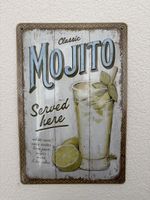 Blechschild Classic Mojito Served here