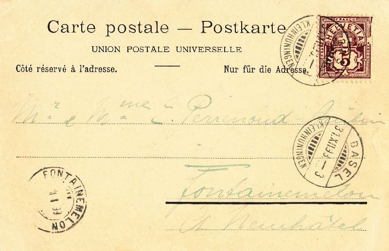 Cartoline postali: Basel - alte Rheinbrücke + 1898 – Usato da Emmenbrücke venduto da teestube 1