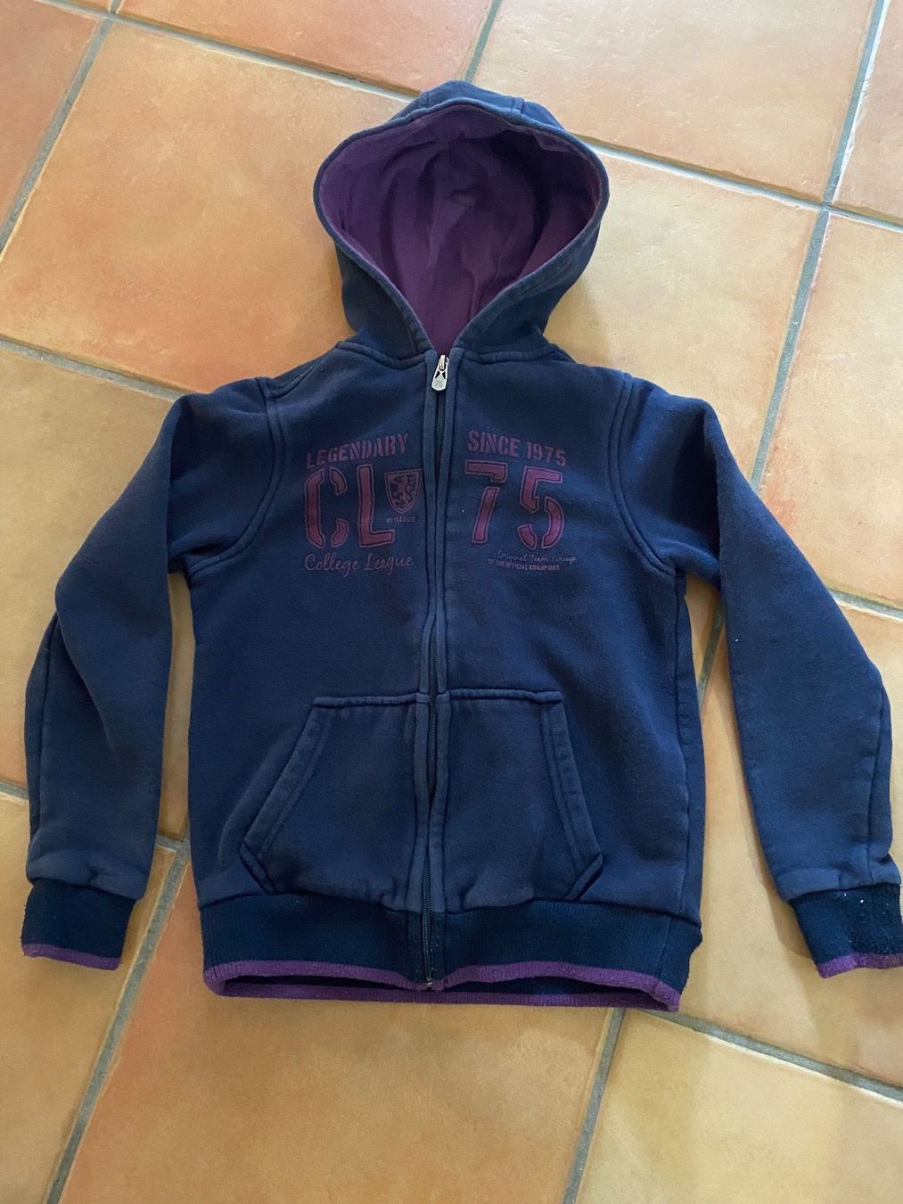 Jacken: Kapuzenjacke blau-violet, Gr. 134-140 – Gebraucht aus Dornach von Dlimi
