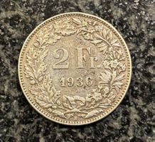 2 Franken 1936, Silber, stehende Helvetia
