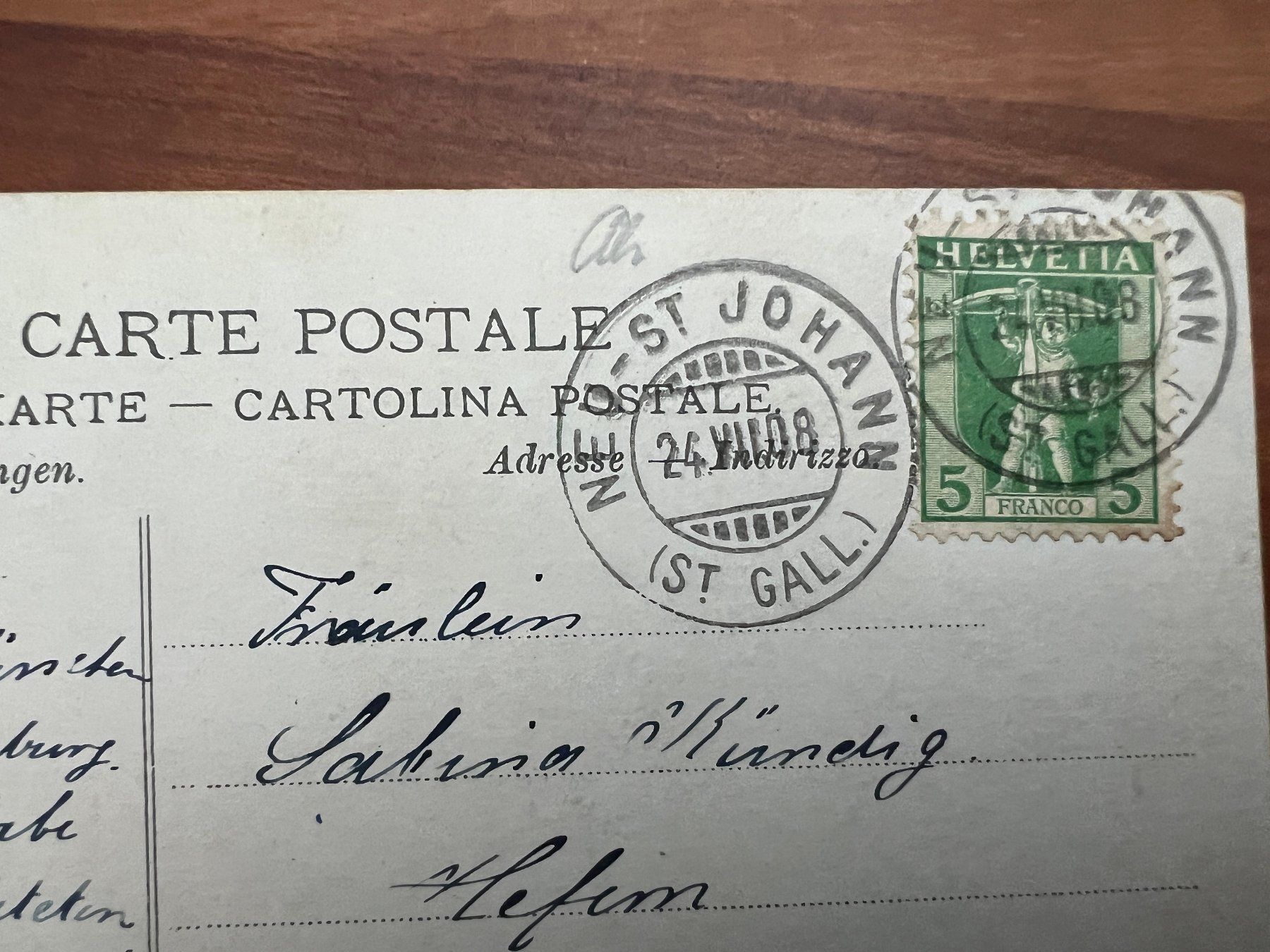 Cartoline postali: AK  1908 Nesslau Giessfall    (G2531) – Usato da Hinwil venduto da Sidi4 1