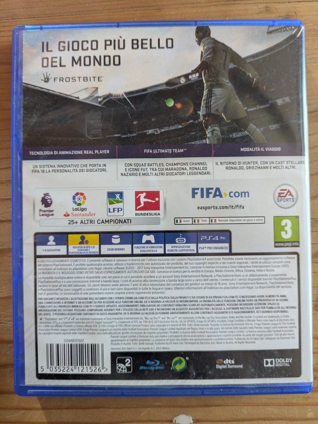 Sony Giochi: FIFA 18 (PS 4) – Usato da Männedorf venduto da Pacer19 1