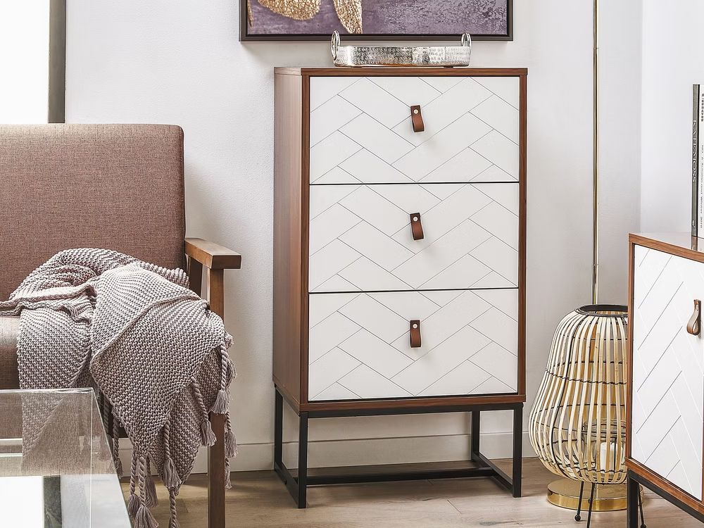 Kommoden: Commode NUEVA Marron foncé/Blanc Neuve – Neu und originalverpackt aus Bulle von Christophe1080 1