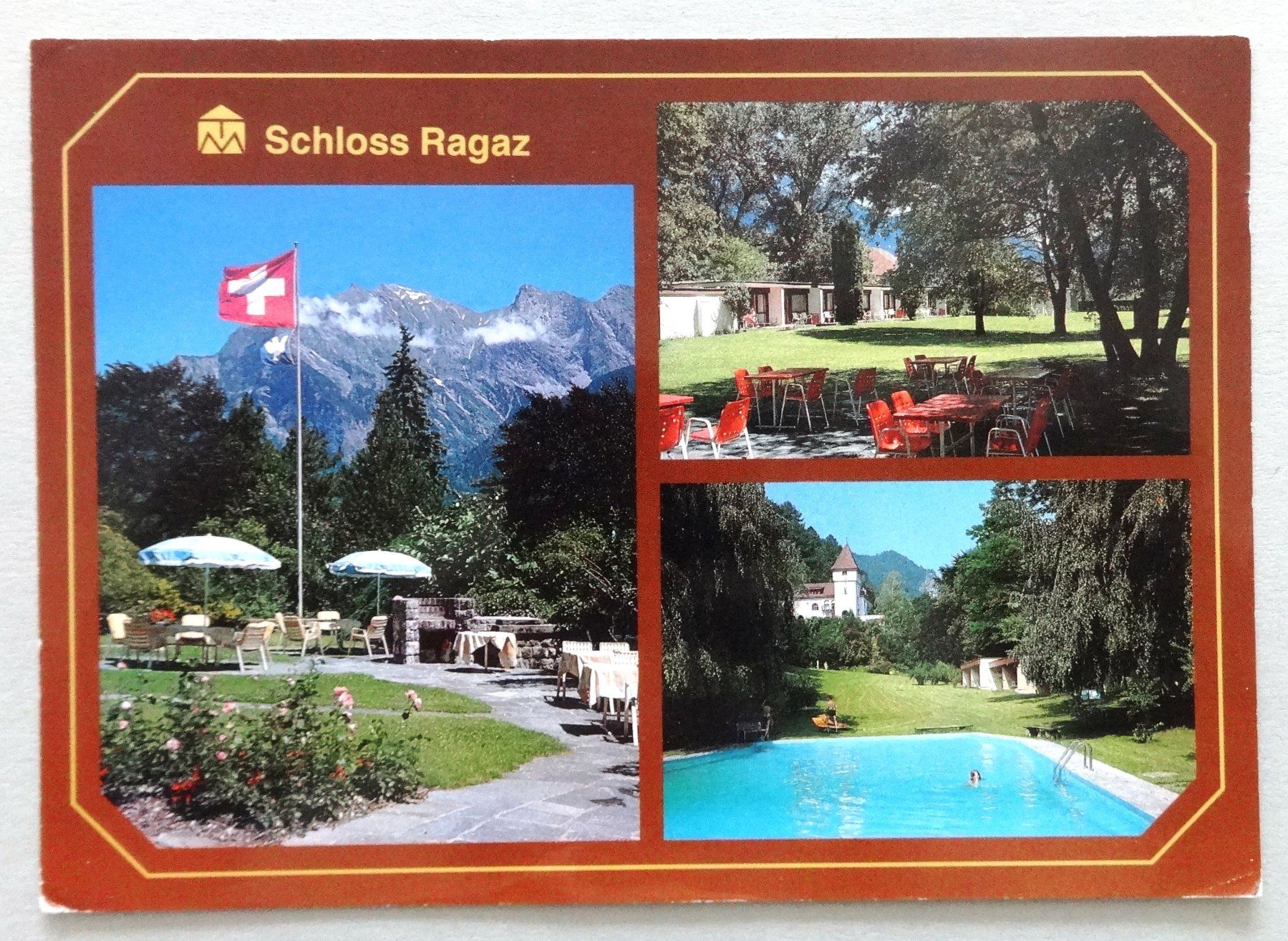 Ansichtskarten: Hotel Schloss Ragaz, Bad Ragaz – Gebraucht aus Fétigny von Billy2miny