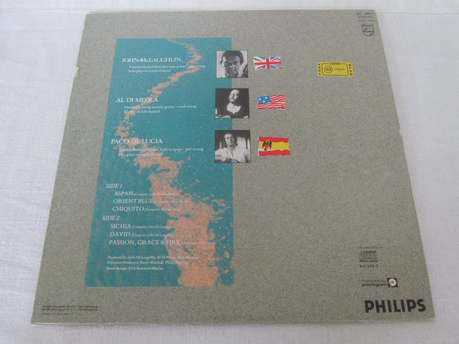 Schallplatten: Mc Laughlin, Di Meola, De Lucia:    Passion, Grace & Fire – Gebraucht aus Seengen von mikelele 4