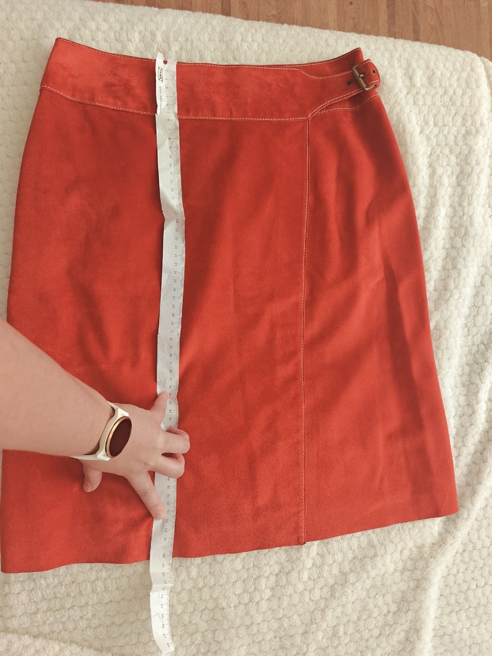 Gonne: Guy Rover Red Suede Wrap Skirt – Usato da Wabern venduto da kat_w92r 9