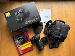 Full set Nikon D5100 Kit with 18-105mm + Extras