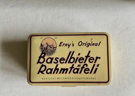 Antike Blechdose, Erny's Basler Rahmtäfeli, Rarität!