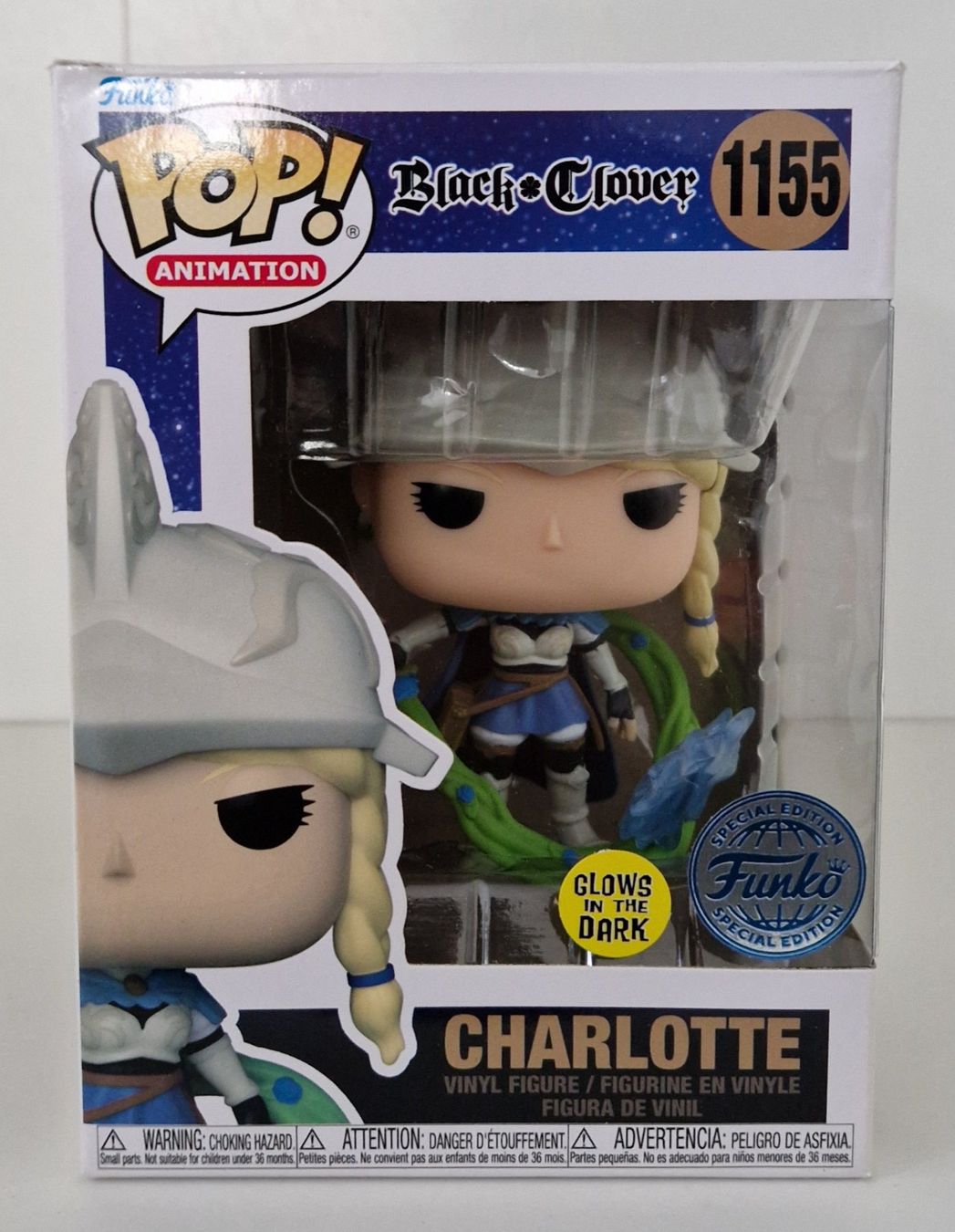 Funko Statuette: Black Clover POP! Animation Vinyl Charlotte GITD 9 cm – Nuovo e nell'imballaggio originale da St-Imier venduto da ATTAKSHOP