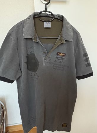Polo Aeronautica Militare Herren grau Grösse L guter Zustand