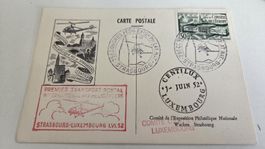 1952 Post Erstflug Helikopter Strasbourg -Luxembourg