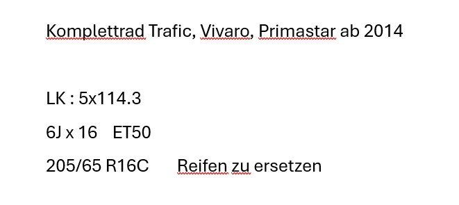 Pneumatici & Ruote complete: Komplettrad Renault Trafic – Usato da Dietwil venduto da arb_ds9t 2