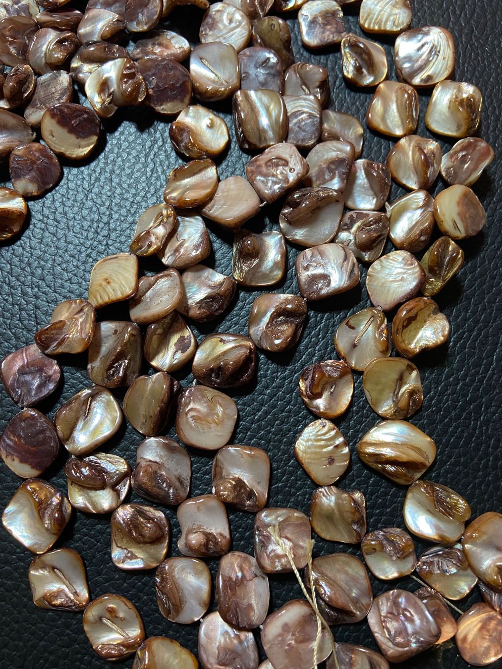 Perle (finte): Schöne Muschelperlen*6 x Strang** – Nuovo (secondo la descrizione) da Zuerich venduto da Perlen-Decor 5