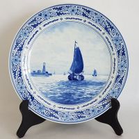 Teller Schiff Ø 25.3 cm. Royal Delft De Porceleyne Fles