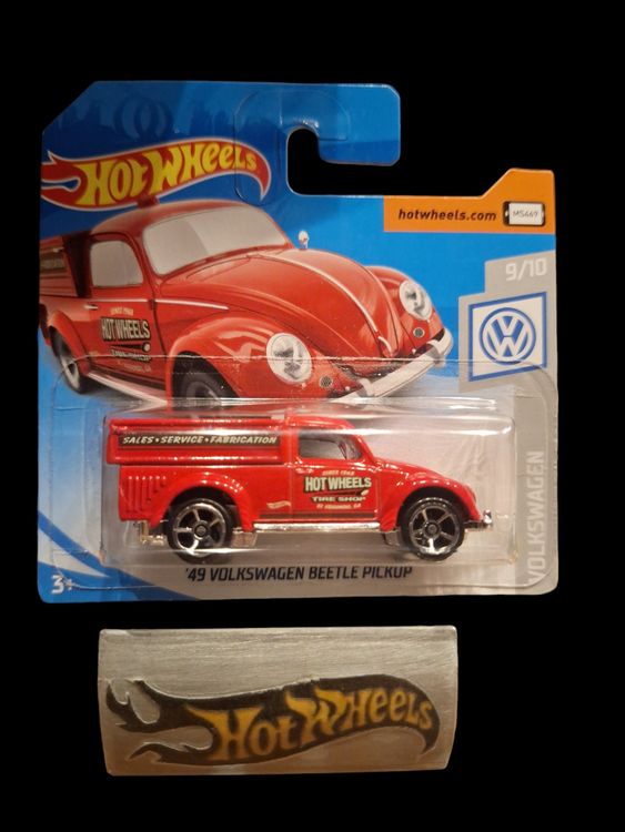Hot Wheels 1/64 - Volkswagen Beetle Pickup - Modèle #9/10 - Bleu - Neuf Sous Blister