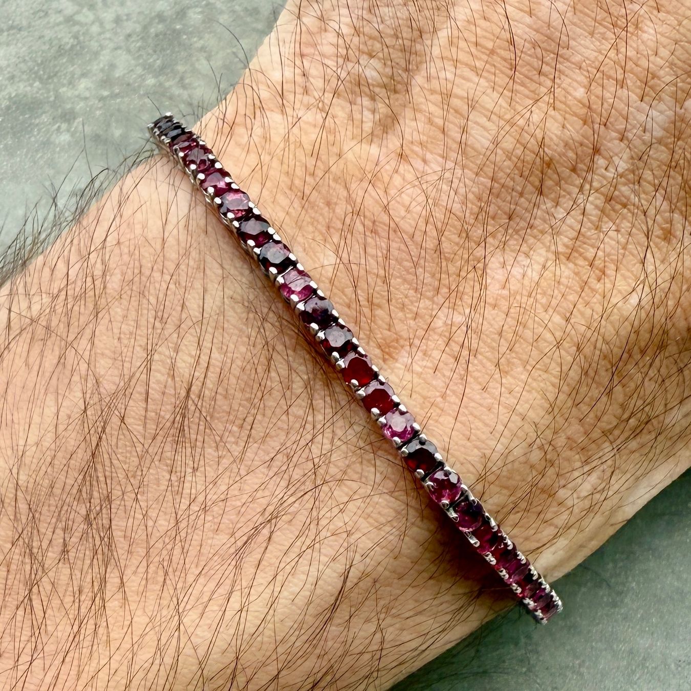 Bracciali & Braccialetti: Natural Ruby Tennis Bracelet 7.02 ct. – Usato da Zürich venduto da watch_trader