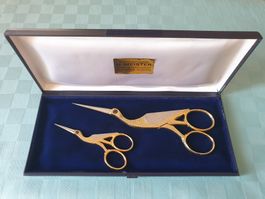 2 Storchenscheren H. Meister St. Gallen mit Etui