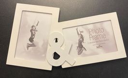 Weisser Fotorahmen für 2 Fotos Paarfoto