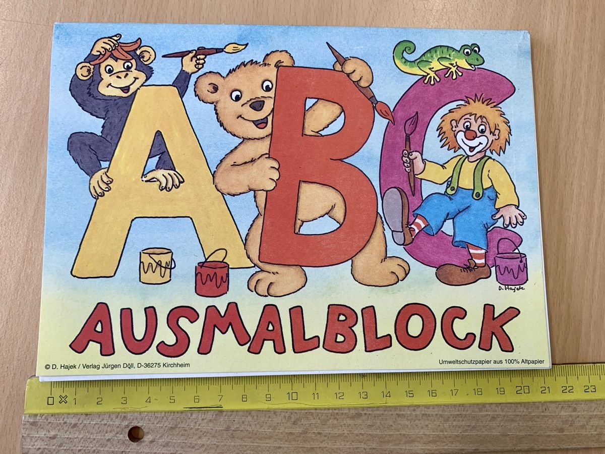 Blocchi: ABC Ausmalblock mit Tieren, Format A5 (neu) – Nuovo (secondo la descrizione) da Winterthur venduto da amapola 7