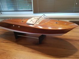 RC Riva Sportboot ganz in Holz gebaut 82cm lang mit Motor