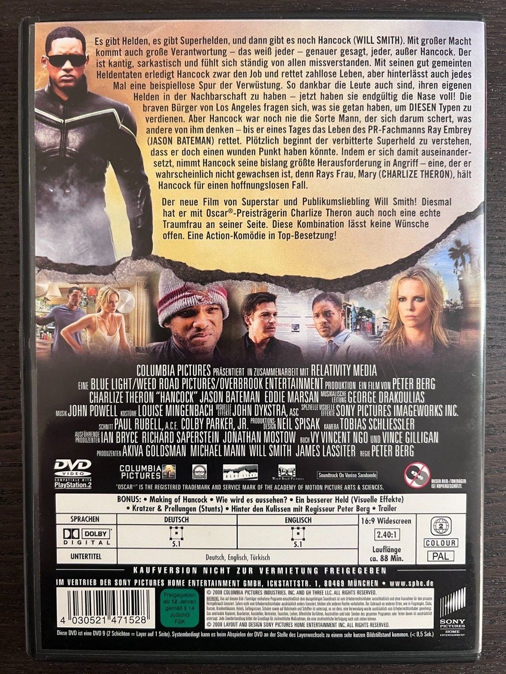 Tutti i DVDs: Hancock – Usato da Zürich venduto da FilmFreunde 1