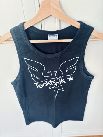 Schwarzes Tecktonik Top, einwandfreier Zustand!