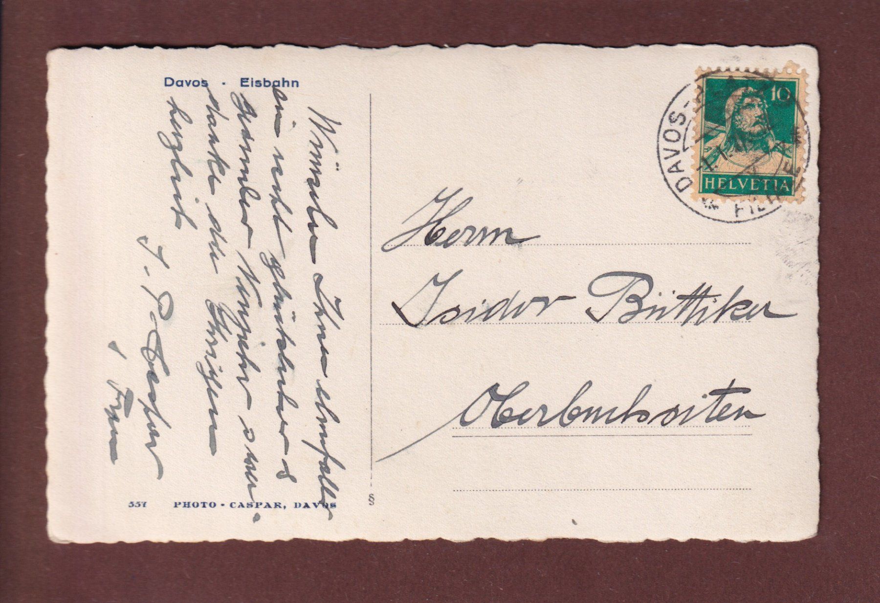 Cartes postales: DAVOS - Eisbahn - 1929 – D'occasion à Pully par nicecards 1