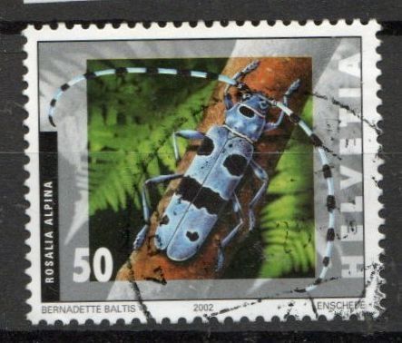 Tutti i francobolli: 2002 - Freimarken "Insekten" - Alpenbockkäfer – Usato da Schaffhausen venduto da poststamp