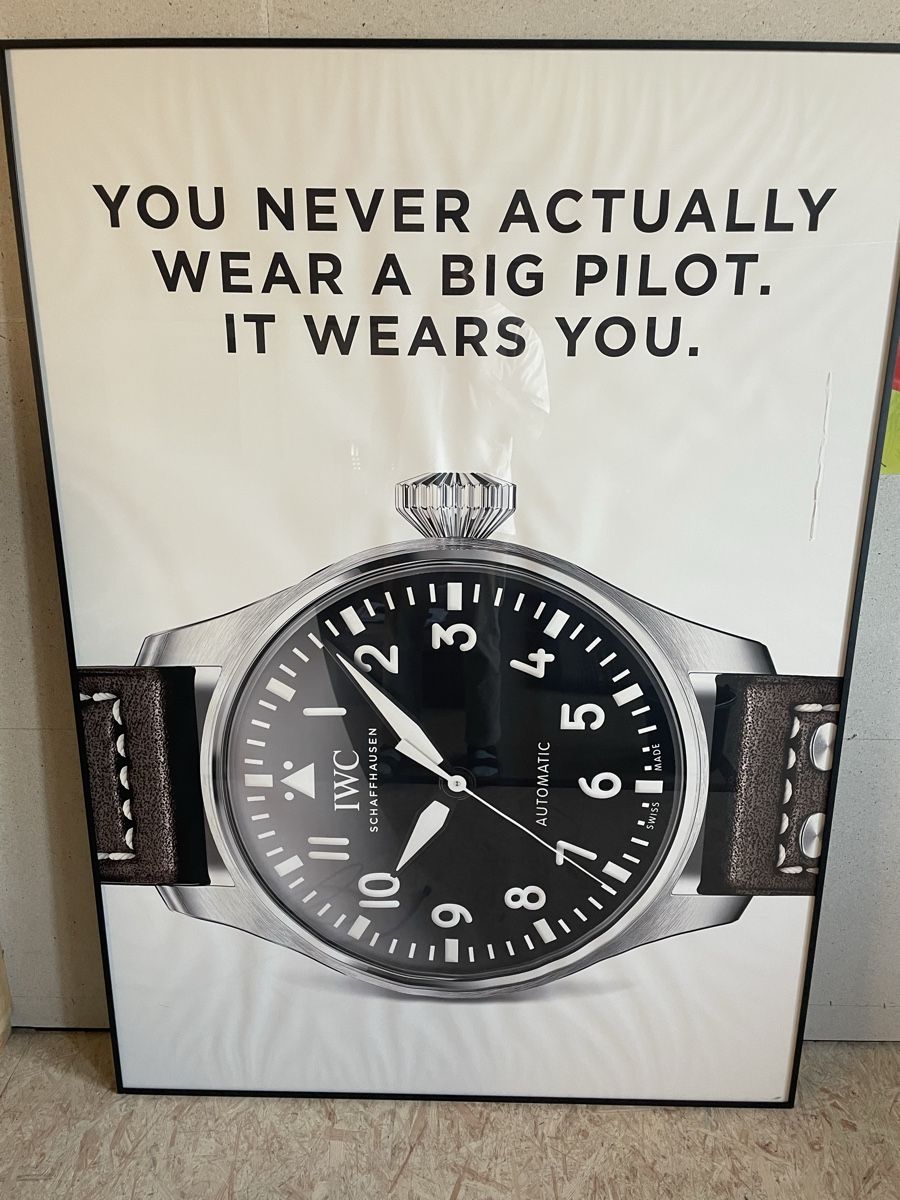 Foto & Immagini: Seltenes IWC The Big Pilot Werbeposter, Wirz, 115 x 160 cm – Usato da Schaffhausen venduto da luc_gq96