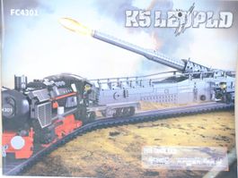 K5 Leopold 2. Weltkrieg Dampflok Klemmbaustein - Neu