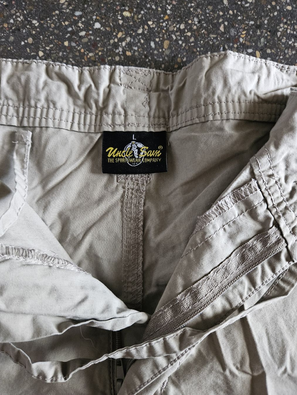 Pantaloni: Cargo Hose Uncle Sam beige Grösse L Baumwolle  – Nuovo (secondo la descrizione) da Anwil venduto da tamoos 1