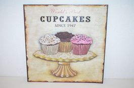 Metalltafel Deko Cupcakes