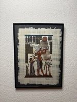 Ägyptisches Papyrusbild, gerahmt