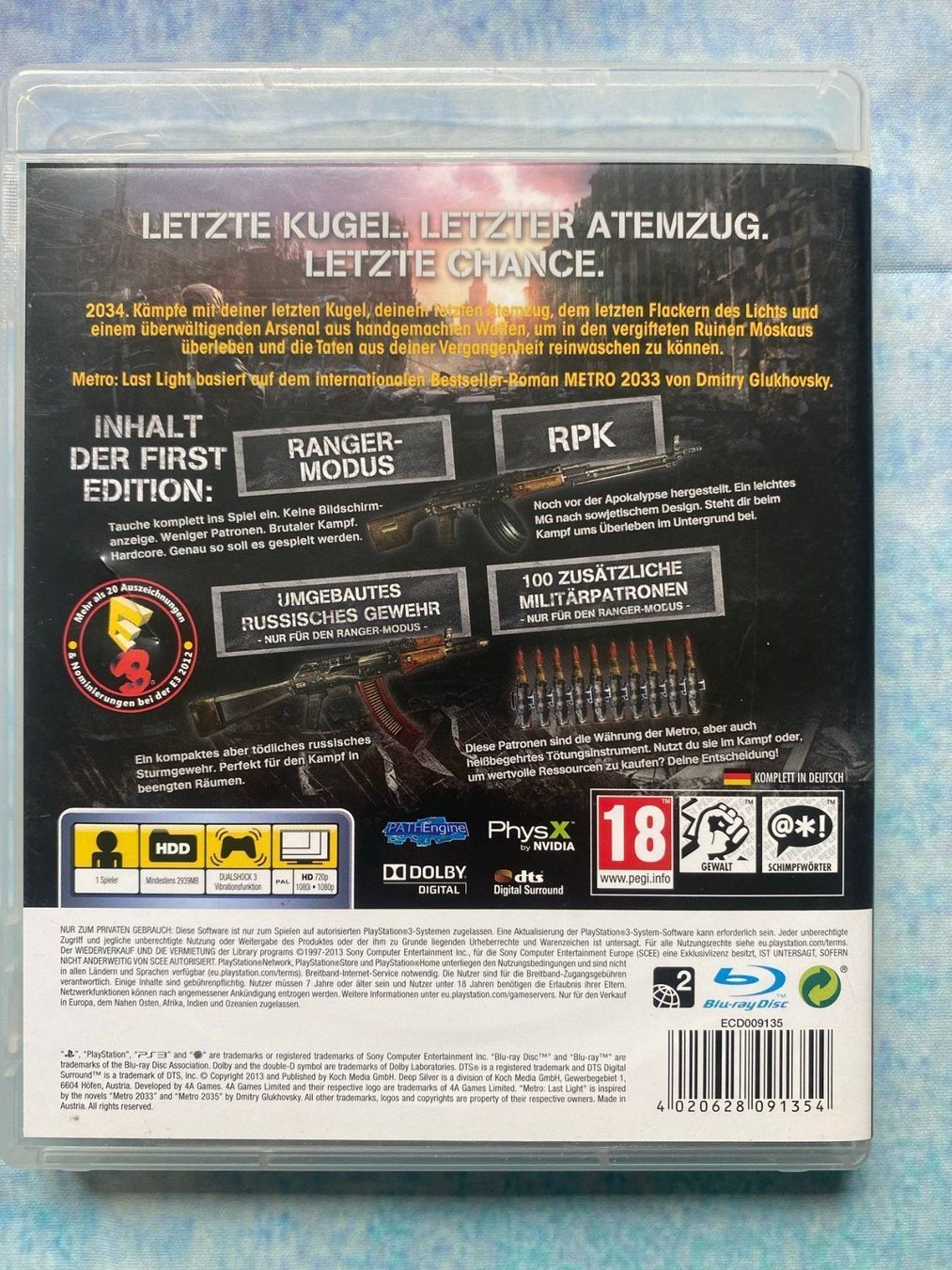 Sony Giochi: PS3: MEtro Last Light – Usato da Märstetten venduto da AlienNova 1