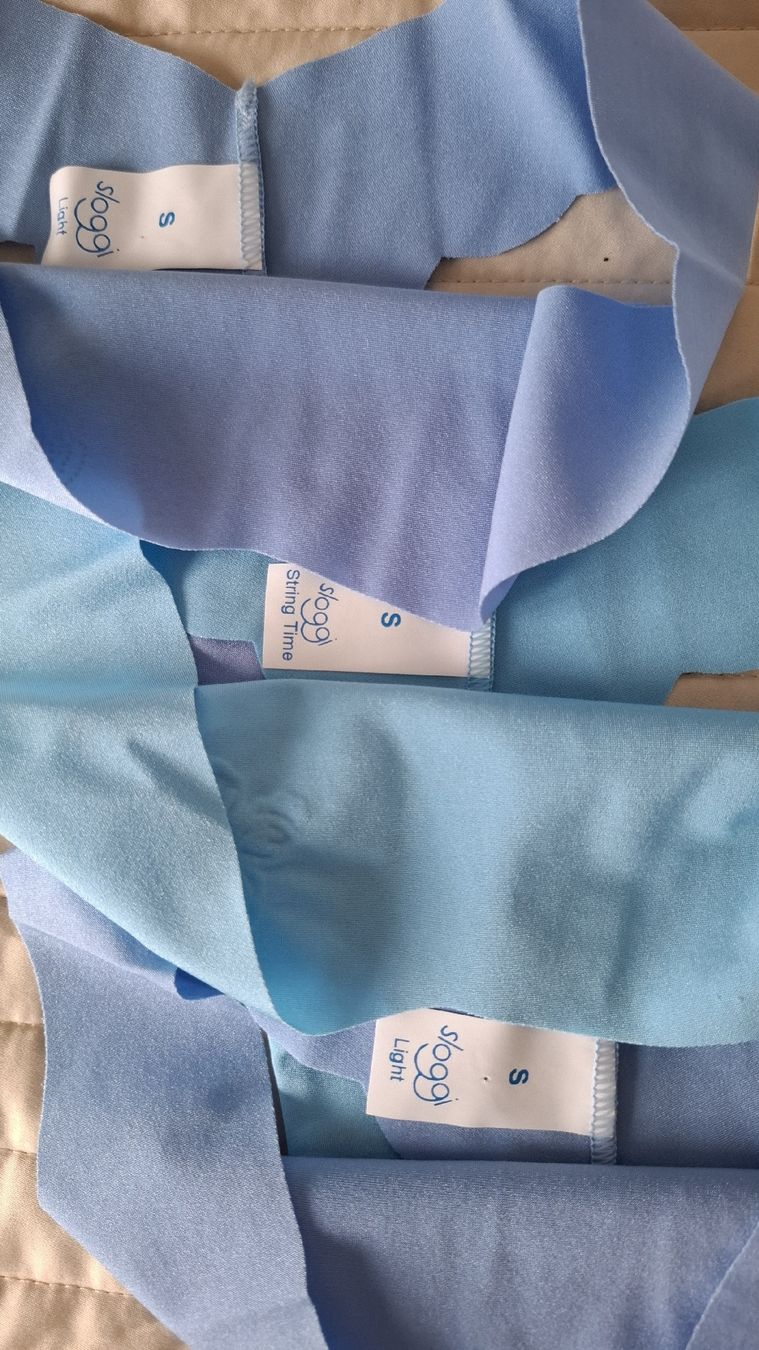 Sloggi Altra biancheria intima: 3 Sloggi String, blau, Gr. S, Light, nahtlos, neu – Nuovo e nell'imballaggio originale da Emmen venduto da Tigerlady 4