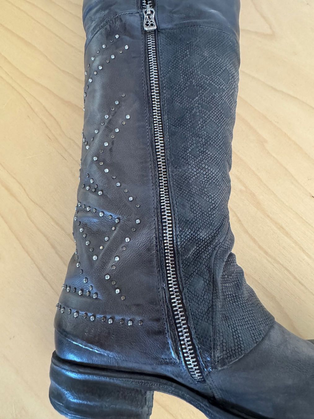 Scarpe da donna: Stiefel, Leder, dunkelgrau, Grösse 39 – Usato da Rorschacherberg venduto da beeechen 5