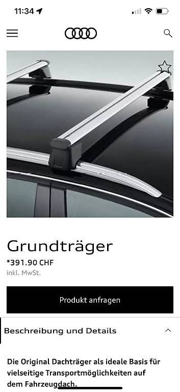 Portapacchi: Dachträger für Audi Q8 – Nuovo (secondo la descrizione) da Hünenberg venduto da dar_6nqz