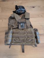 Plattenträger Invader Gear braun mit Schutzmaske gebraucht