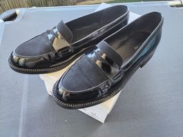 Mocassins femme Graceland noir vernis, taille 37