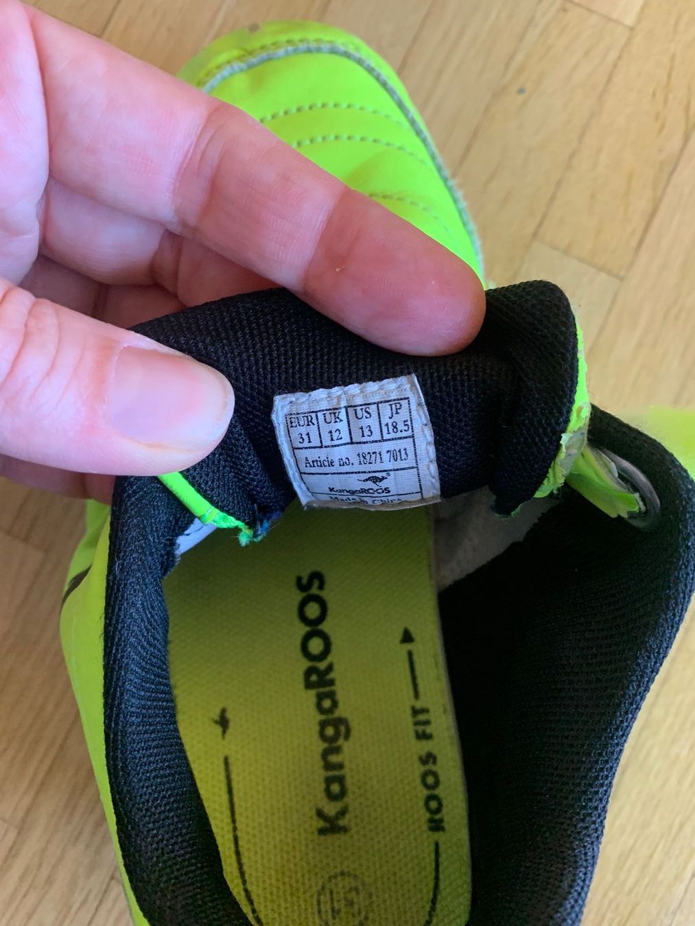 Scarpe da uomo: Baskets Kangaroo vert fluo taille 31 enfant - Idéal été – Usato da Villars-sur-Glâne venduto da Magdaka 2